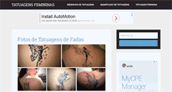 Desktop Screenshot of fotosdetatuagensfemininas.com